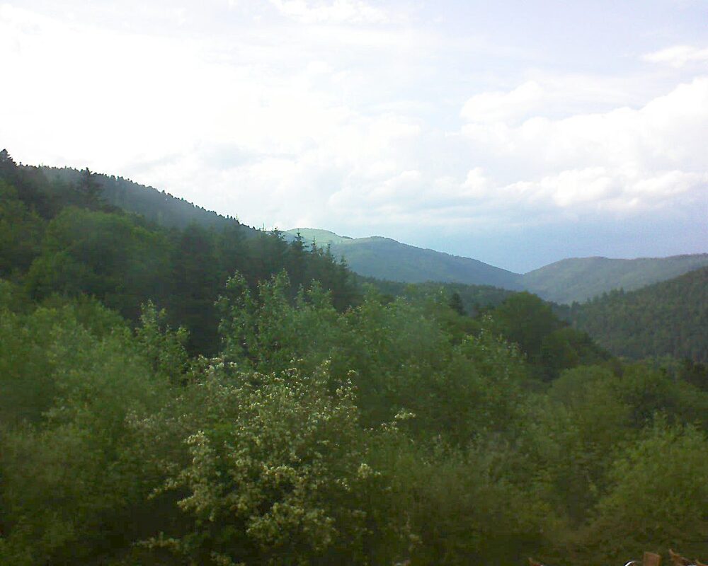 Le petit ballon vu depuis le Domaine Langmatt à Murbach le 05.06.2024 à 19:15 Le petit ballon (Alsace, Vosges) le 05.06.2024 à 19:15