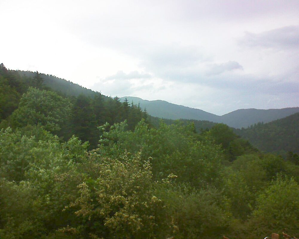 Le petit ballon vu depuis le Domaine Langmatt à Murbach le 08.06.2024 à 19:00 Le petit ballon (Alsace, Vosges) le 08.06.2024 à 19:00