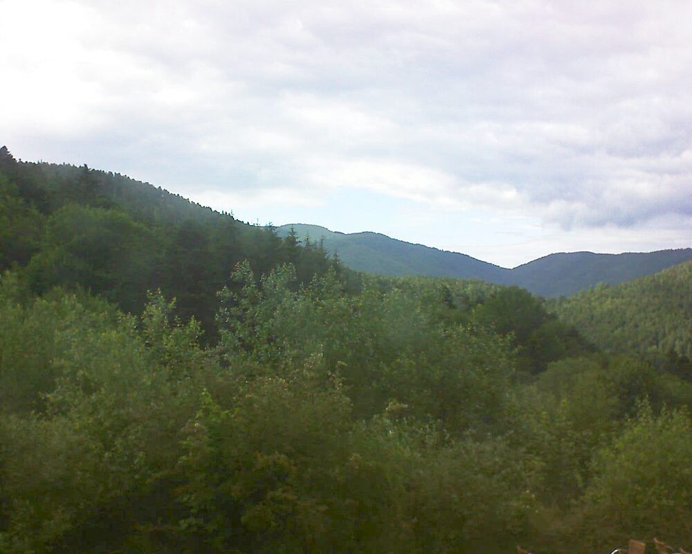 Le petit ballon vu depuis le Domaine Langmatt à Murbach le 15.06.2024 à 17:30 Le petit ballon (Alsace, Vosges) le 15.06.2024 à 17:30