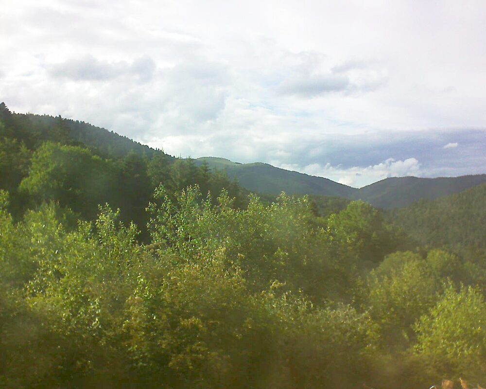 Le petit ballon vu depuis le Domaine Langmatt à Murbach le 15.06.2024 à 18:45 Le petit ballon (Alsace, Vosges) le 15.06.2024 à 18:45