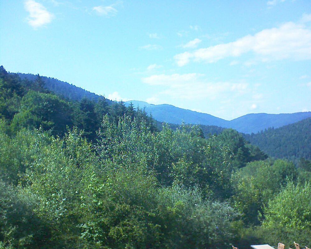 Le petit ballon vu depuis le Domaine Langmatt à Murbach le 27.06.2024 à 17:00 Le petit ballon (Alsace, Vosges) le 27.06.2024 à 17:00