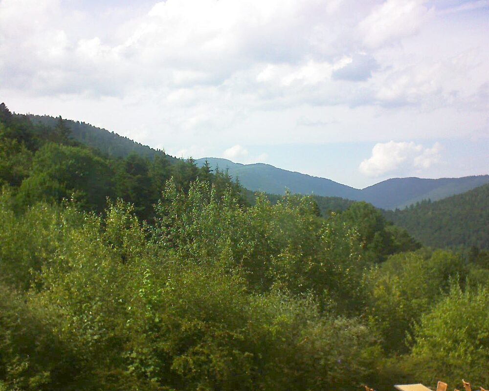 Le petit ballon vu depuis le Domaine Langmatt à Murbach le 28.06.2024 à 17:00 Le petit ballon (Alsace, Vosges) le 28.06.2024 à 17:00