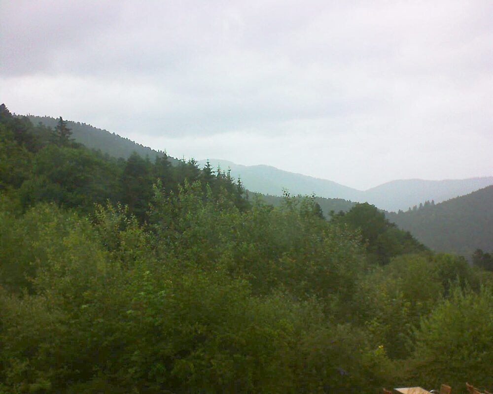 Le petit ballon vu depuis le Domaine Langmatt à Murbach le 02.07.2024 à 15:30 Le petit ballon (Alsace, Vosges) le 02.07.2024 à 15:30
