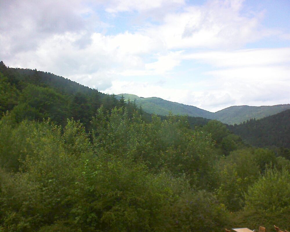 Le petit ballon vu depuis le Domaine Langmatt à Murbach le 04.07.2024 à 15:45 Le petit ballon (Alsace, Vosges) le 04.07.2024 à 15:45