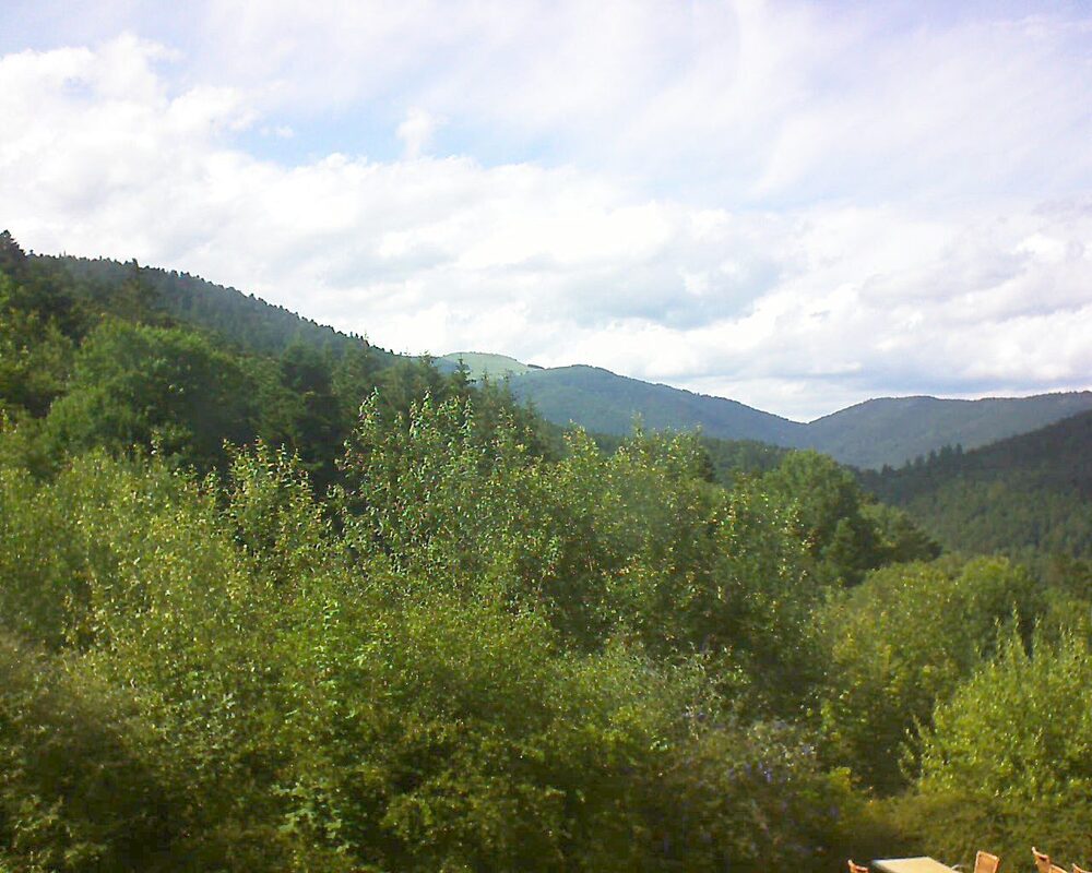 Le petit ballon vu depuis le Domaine Langmatt à Murbach le 07.07.2024 à 17:00 Le petit ballon (Alsace, Vosges) le 07.07.2024 à 17:00