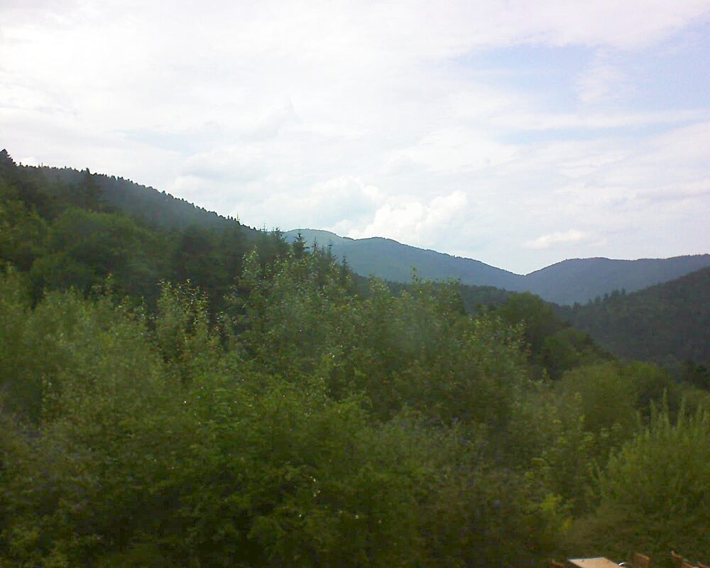 Le petit ballon vu depuis le Domaine Langmatt à Murbach le 15.07.2024 à 16:30 Le petit ballon (Alsace, Vosges) le 15.07.2024 à 16:30