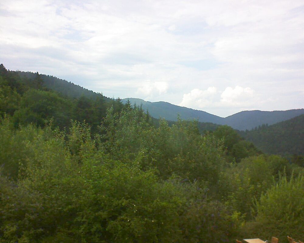 Le petit ballon vu depuis le Domaine Langmatt à Murbach le 15.07.2024 à 17:00 Le petit ballon (Alsace, Vosges) le 15.07.2024 à 17:00