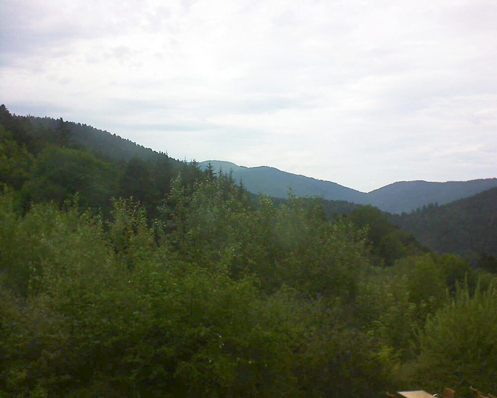 Le petit ballon vu depuis le Domaine Langmatt à Murbach le 15.07.2024 à 17:15 Le petit ballon (Alsace, Vosges) le 15.07.2024 à 17:15