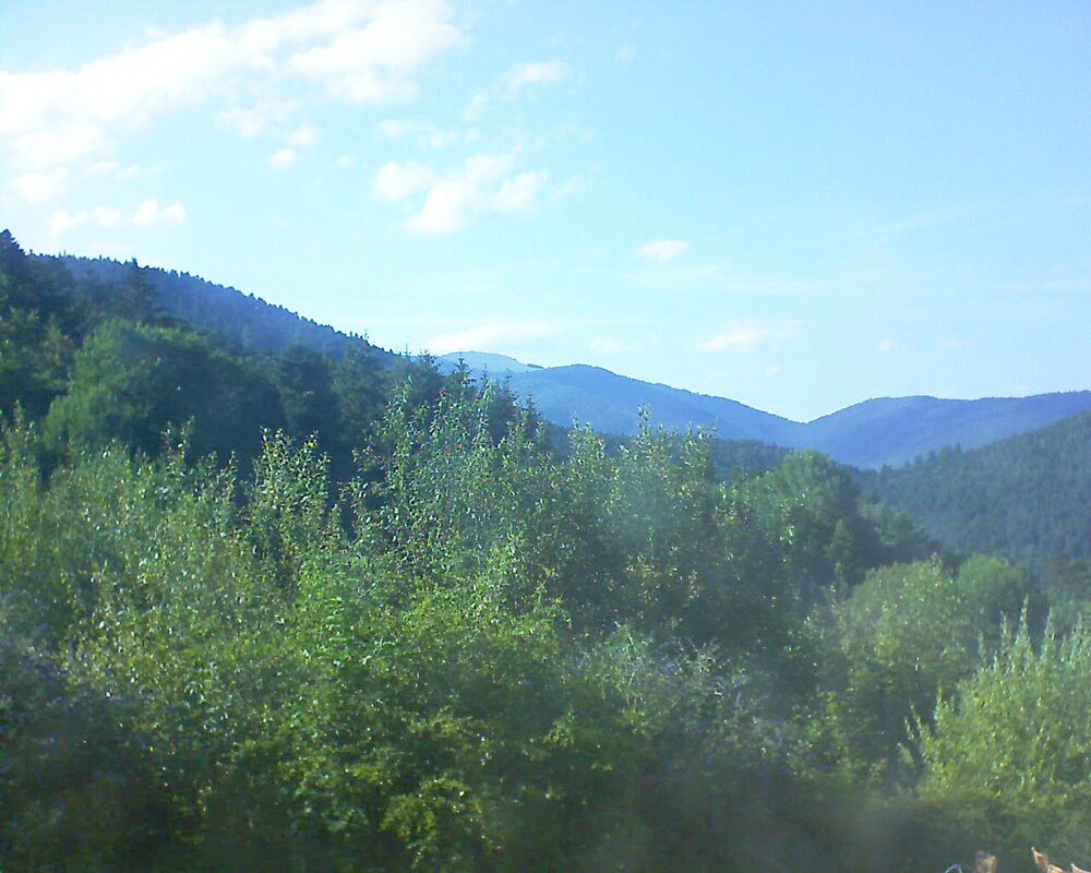 Le petit ballon vu depuis le Domaine Langmatt à Murbach le 18.07.2024 à 18:15 Le petit ballon (Alsace, Vosges) le 18.07.2024 à 18:15