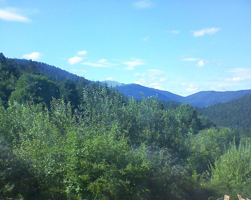 Le petit ballon vu depuis le Domaine Langmatt à Murbach le 22.07.2024 à 17:15 Le petit ballon (Alsace, Vosges) le 22.07.2024 à 17:15