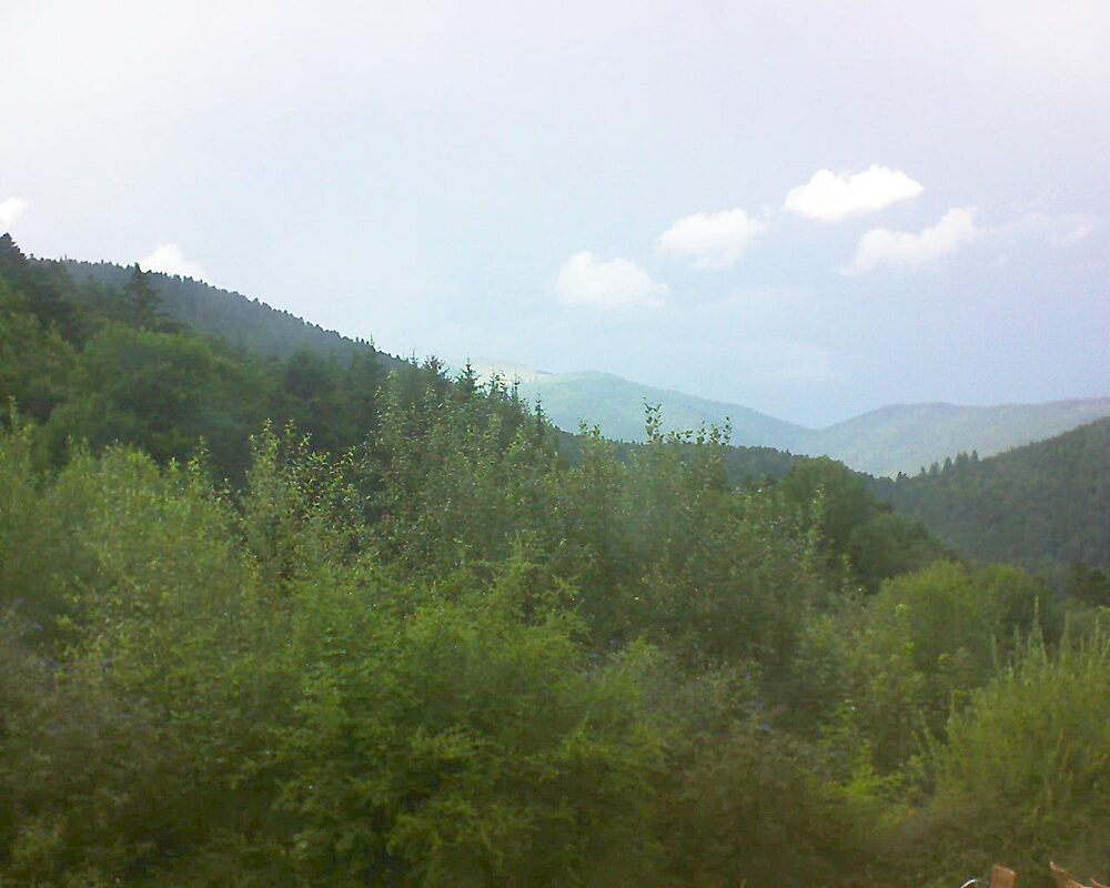 Le petit ballon vu depuis le Domaine Langmatt à Murbach le 01.08.2024 à 18:30 Le petit ballon (Alsace, Vosges) le 01.08.2024 à 18:30