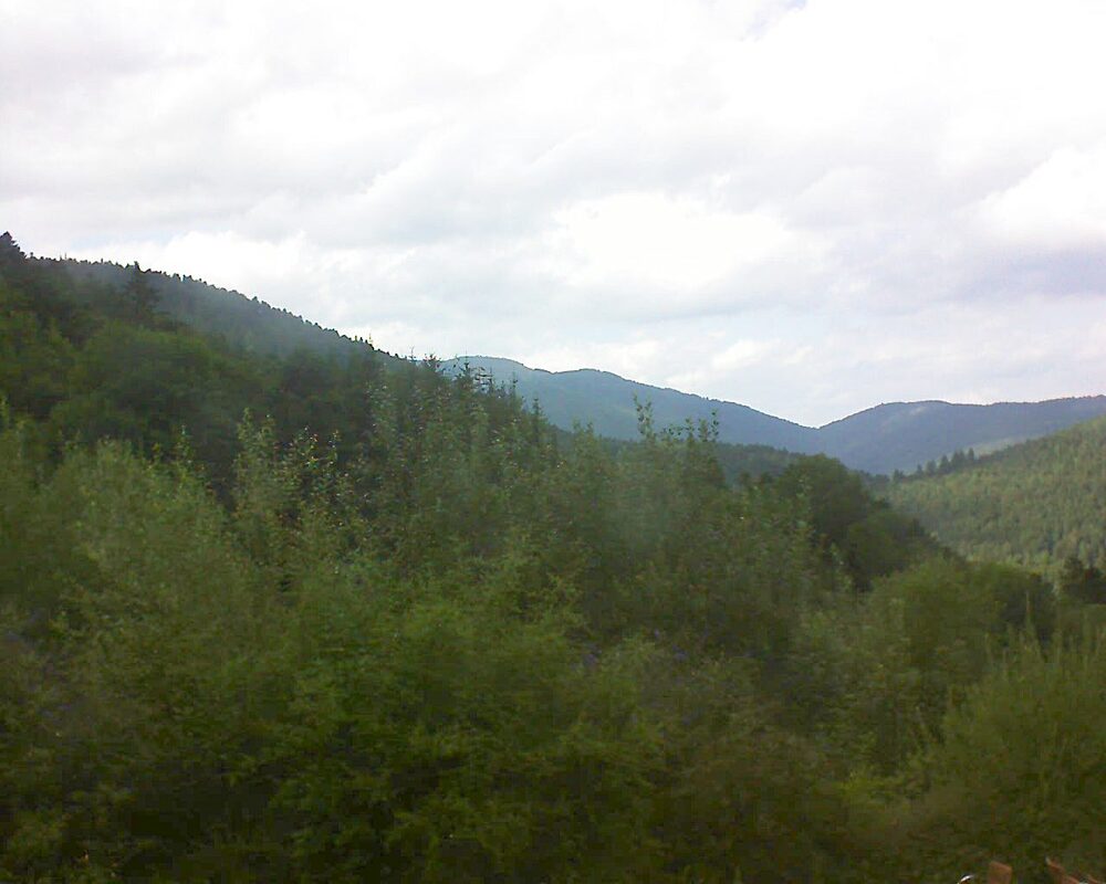 Le petit ballon vu depuis le Domaine Langmatt à Murbach le 08.08.2024 à 17:00 Le petit ballon (Alsace, Vosges) le 08.08.2024 à 17:00
