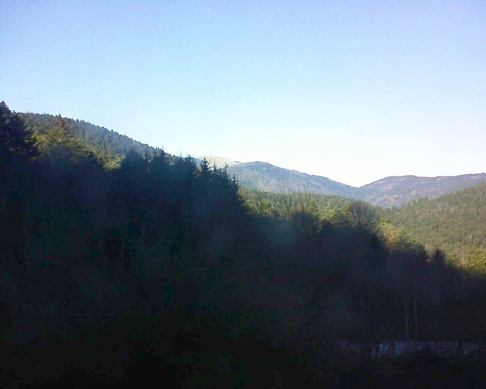Le petit ballon vu depuis le Domaine Langmatt à Murbach le 13.01.2025 à 14:00 Le petit ballon (Alsace, Vosges) le 13.01.2025 à 14:00