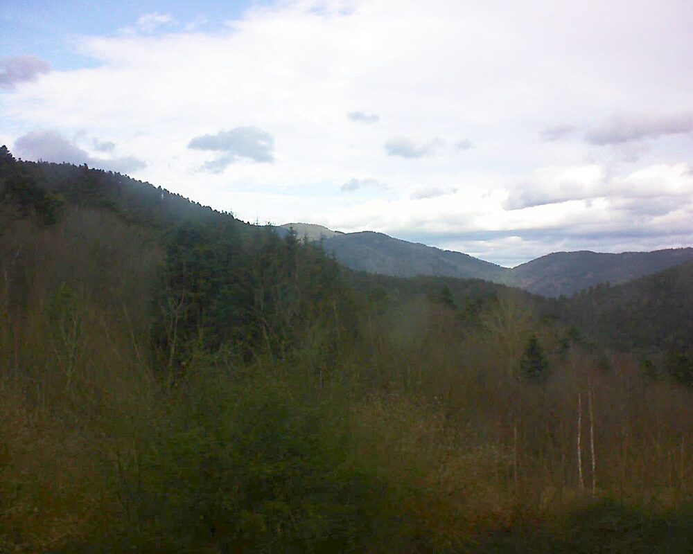Le petit ballon vu depuis le Domaine Langmatt à Murbach le 25.01.2025 à 13:45 Le petit ballon (Alsace, Vosges) le 25.01.2025 à 13:45