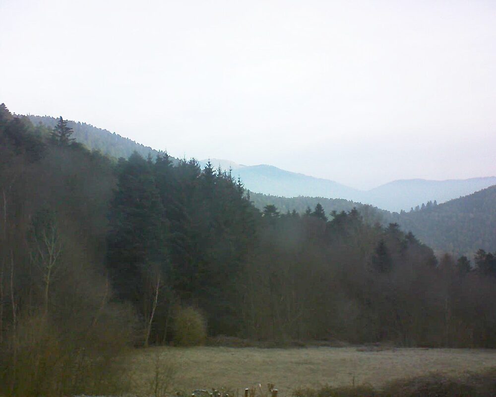Le petit ballon vu depuis le Domaine Langmatt à Murbach le 19.02.2025 à 08:45 Le petit ballon (Alsace, Vosges) le 19.02.2025 à 08:45