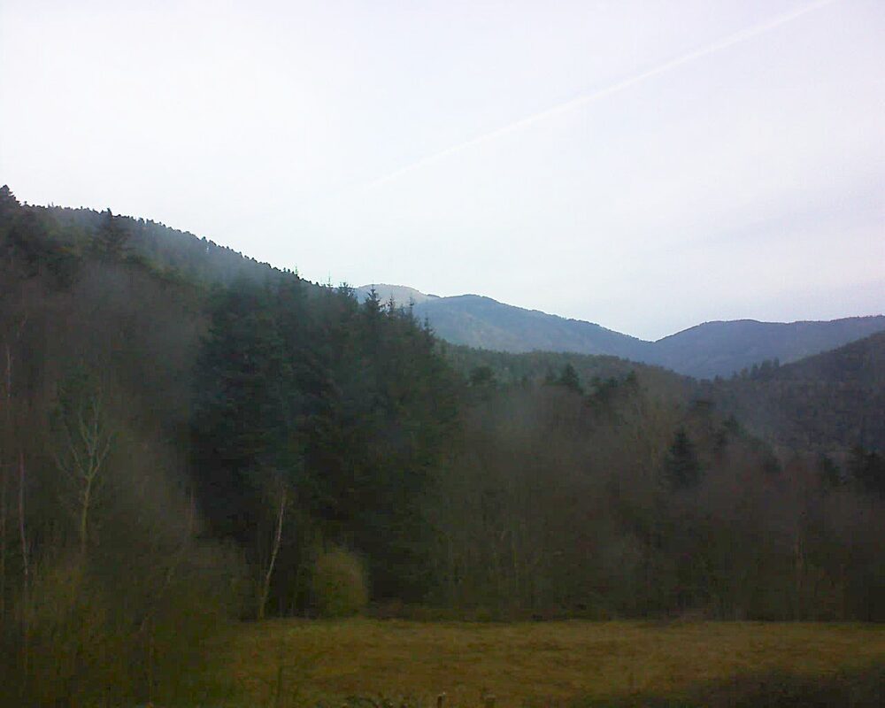 Le petit ballon vu depuis le Domaine Langmatt à Murbach le 21.02.2025 à 08:45 Le petit ballon (Alsace, Vosges) le 21.02.2025 à 08:45