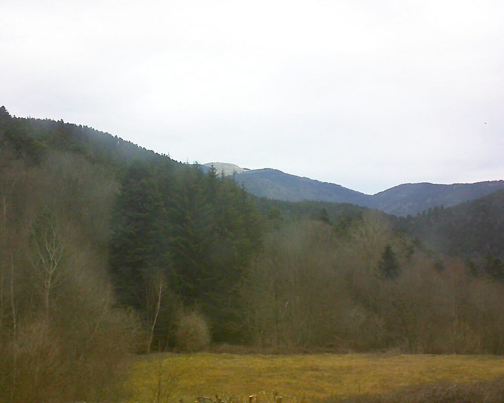 Le petit ballon vu depuis le Domaine Langmatt à Murbach le 24.02.2025 à 10:15 Le petit ballon (Alsace, Vosges) le 24.02.2025 à 10:15