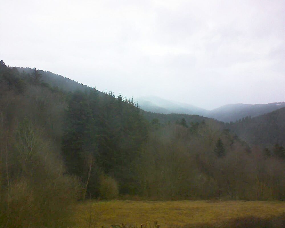 Le petit ballon vu depuis le Domaine Langmatt à Murbach le 26.02.2025 à 08:30 Le petit ballon (Alsace, Vosges) le 26.02.2025 à 08:30