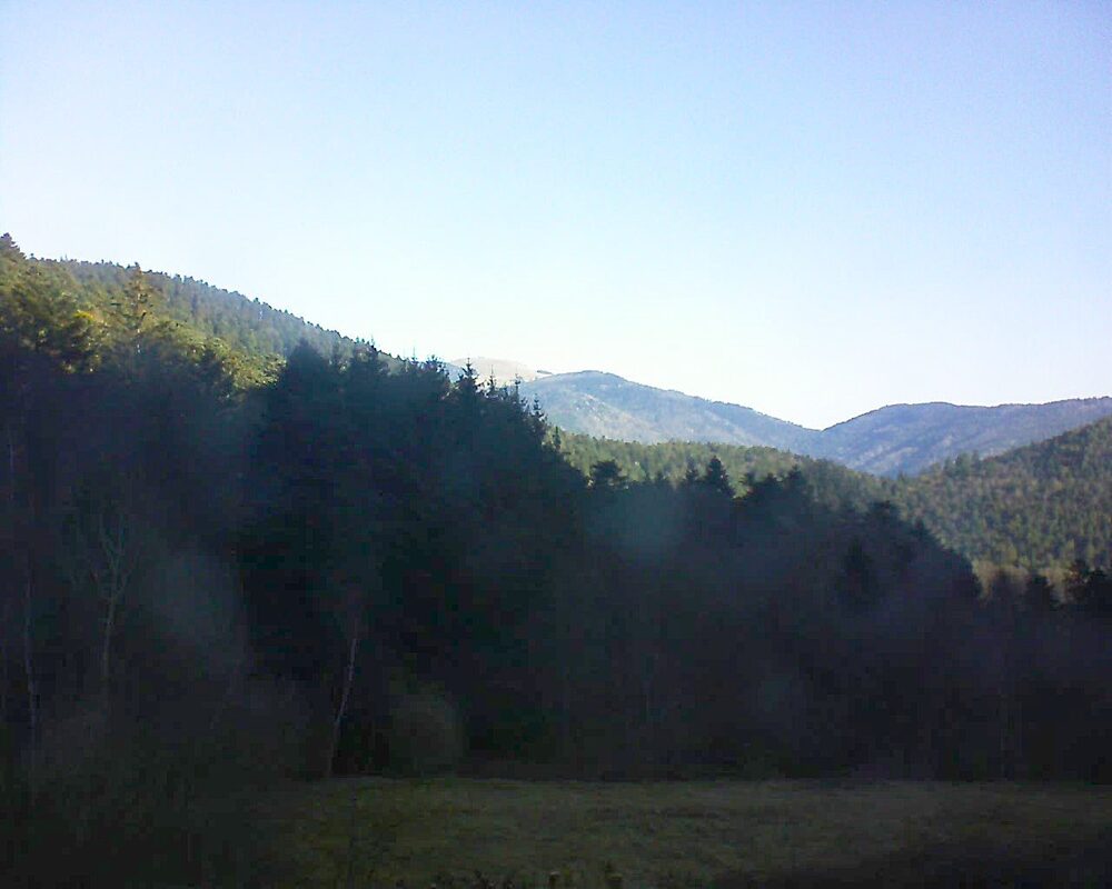 Le petit ballon vu depuis le Domaine Langmatt à Murbach le 06.03.2025 à 09:15 Le petit ballon (Alsace, Vosges) le 06.03.2025 à 09:15