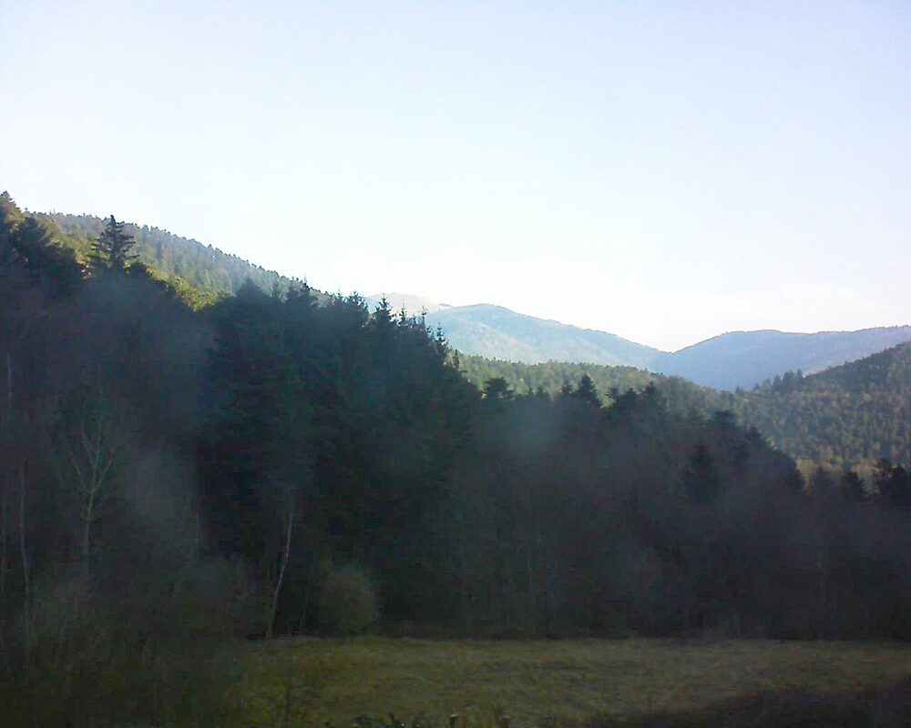 Le petit ballon vu depuis le Domaine Langmatt à Murbach le 08.03.2025 à 08:30 Le petit ballon (Alsace, Vosges) le 08.03.2025 à 08:30