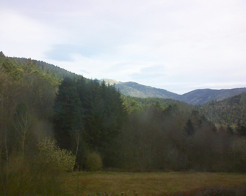 Le petit ballon vu depuis le Domaine Langmatt à Murbach le 22.03.2025 à 08:45 Le petit ballon (Alsace, Vosges) le 22.03.2025 à 08:45