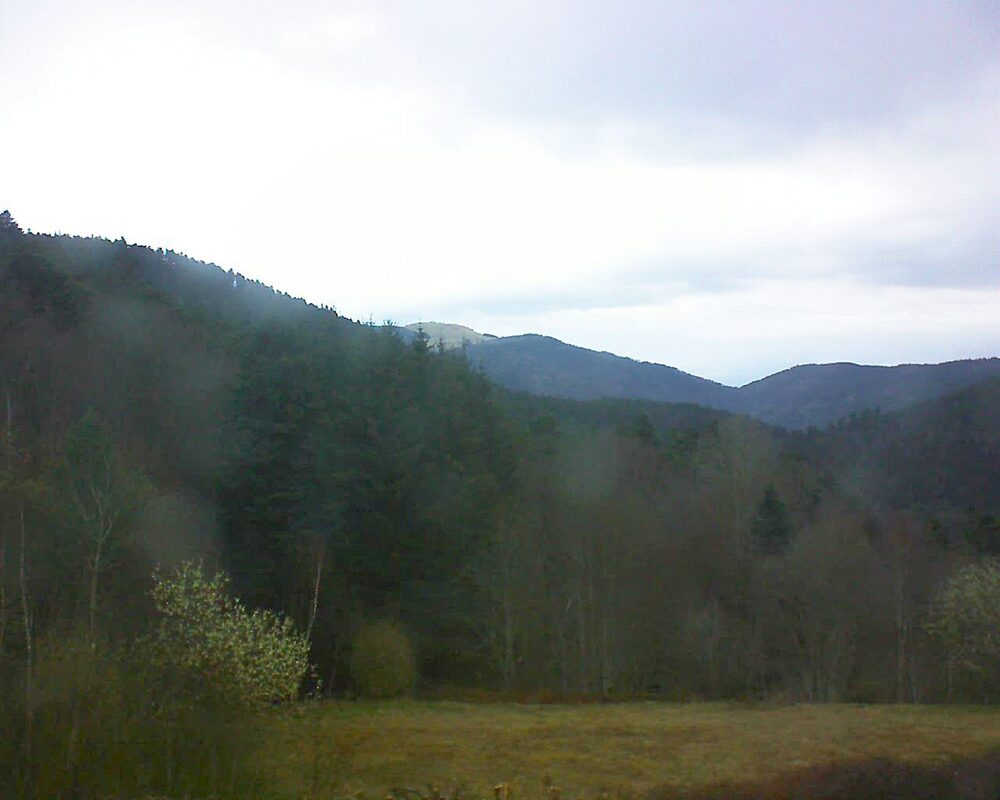 Le petit ballon vu depuis le Domaine Langmatt à Murbach le 23.03.2025 à 07:30 Le petit ballon (Alsace, Vosges) le 23.03.2025 à 07:30