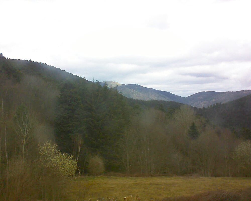Le petit ballon vu depuis le Domaine Langmatt à Murbach le 23.03.2025 à 11:30 Le petit ballon (Alsace, Vosges) le 23.03.2025 à 11:30