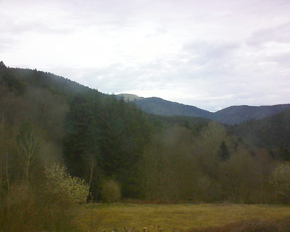 Le petit ballon vu depuis le Domaine Langmatt à Murbach le 24.03.2025 à 08:45 Le petit ballon (Alsace, Vosges) le 24.03.2025 à 08:45
