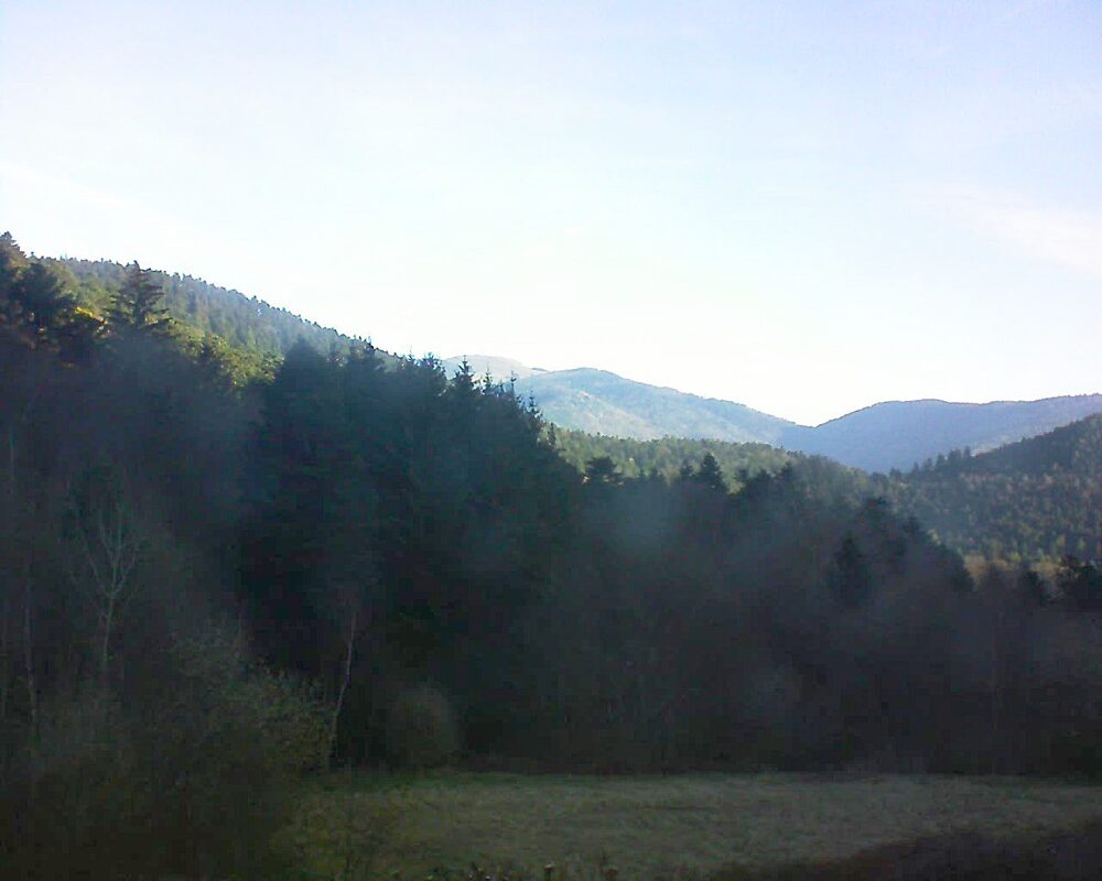 Le petit ballon vu depuis le Domaine Langmatt à Murbach le 30.03.2025 à 08:45 Le petit ballon (Alsace, Vosges) le 30.03.2025 à 08:45