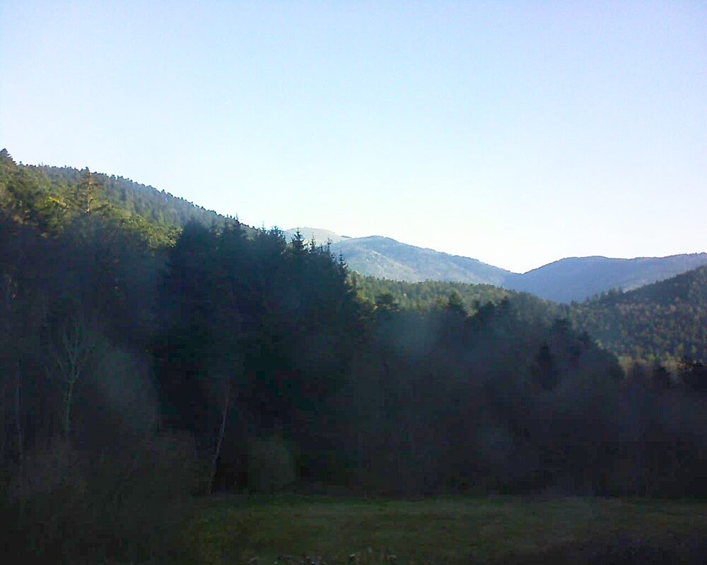 Le petit ballon vu depuis le Domaine Langmatt à Murbach le 05.04.2025 à 08:45 Le petit ballon (Alsace, Vosges) le 05.04.2025 à 08:45