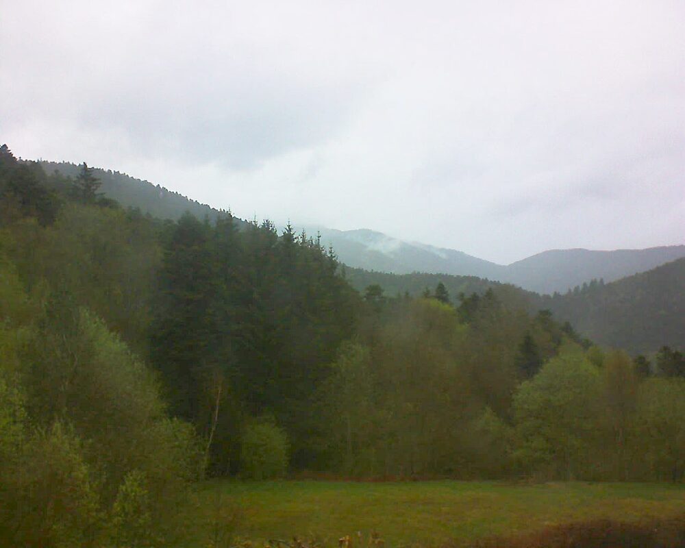 Le petit ballon vu depuis le Domaine Langmatt à Murbach le 16.04.2025 à 15:45 Le petit ballon (Alsace, Vosges) le 16.04.2025 à 15:45