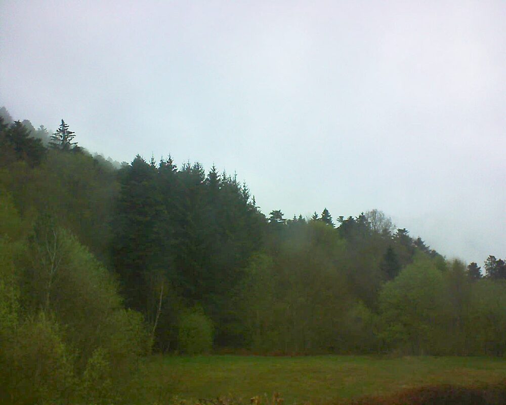 Le petit ballon vu depuis le Domaine Langmatt à Murbach le 16.04.2025 à 19:00 Le petit ballon (Alsace, Vosges) le 16.04.2025 à 19:00