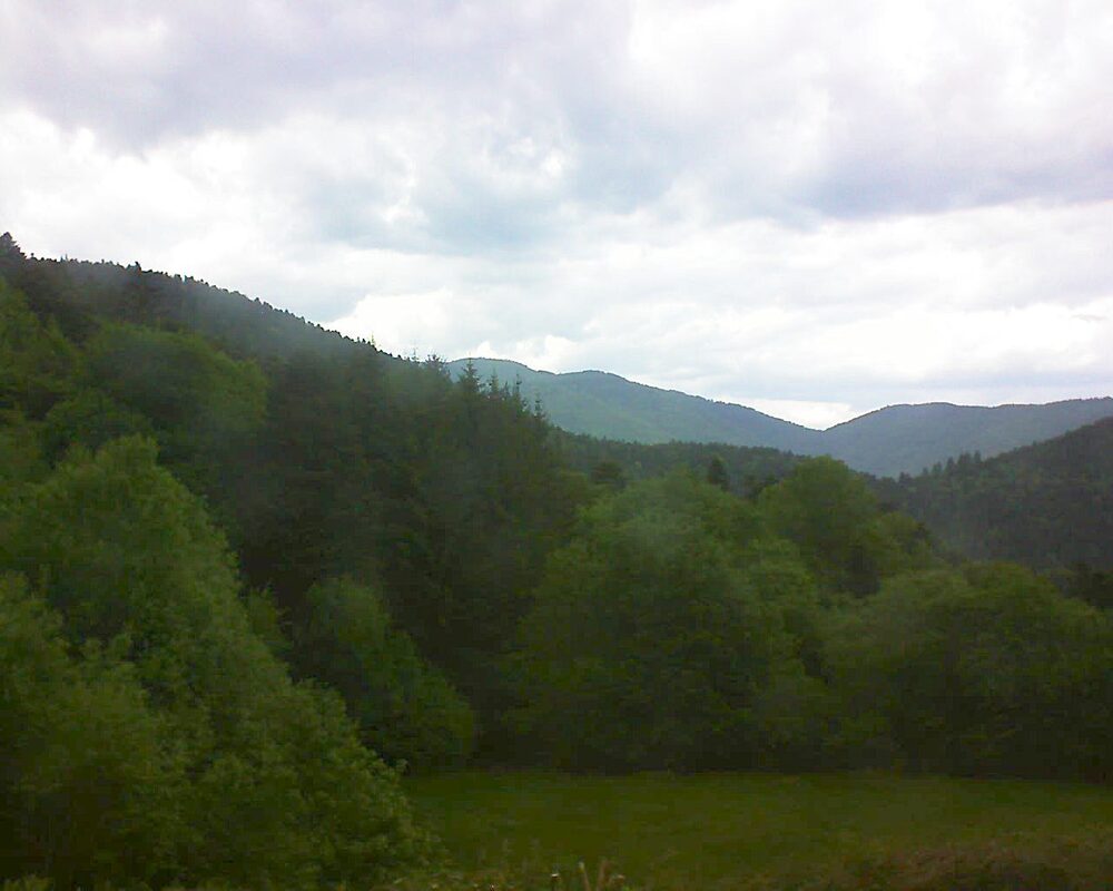 Le petit ballon vu depuis le Domaine Langmatt à Murbach le 17.05.2025 à 13:45 Le petit ballon (Alsace, Vosges) le 17.05.2025 à 13:45
