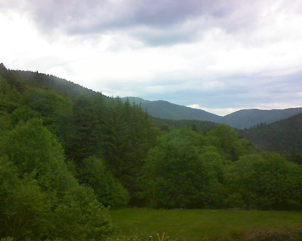 Le petit ballon vu depuis le Domaine Langmatt à Murbach le 17.05.2025 à 14:45 Le petit ballon (Alsace, Vosges) le 17.05.2025 à 14:45