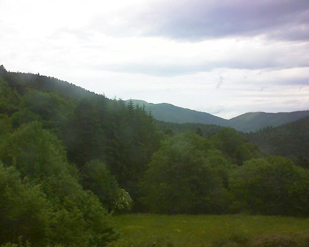 Le petit ballon vu depuis le Domaine Langmatt à Murbach le 03.06.2025 à 16:45 Le petit ballon (Alsace, Vosges) le 03.06.2025 à 16:45