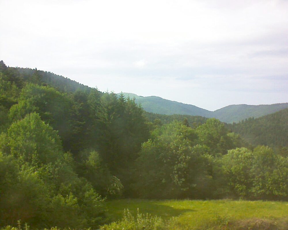 Le petit ballon vu depuis le Domaine Langmatt à Murbach le 03.06.2025 à 17:45 Le petit ballon (Alsace, Vosges) le 03.06.2025 à 17:45