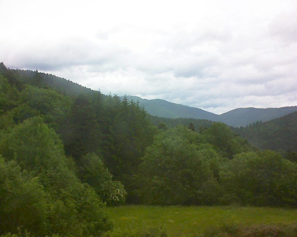 Le petit ballon vu depuis le Domaine Langmatt à Murbach le 04.06.2025 à 14:45 Le petit ballon (Alsace, Vosges) le 04.06.2025 à 14:45