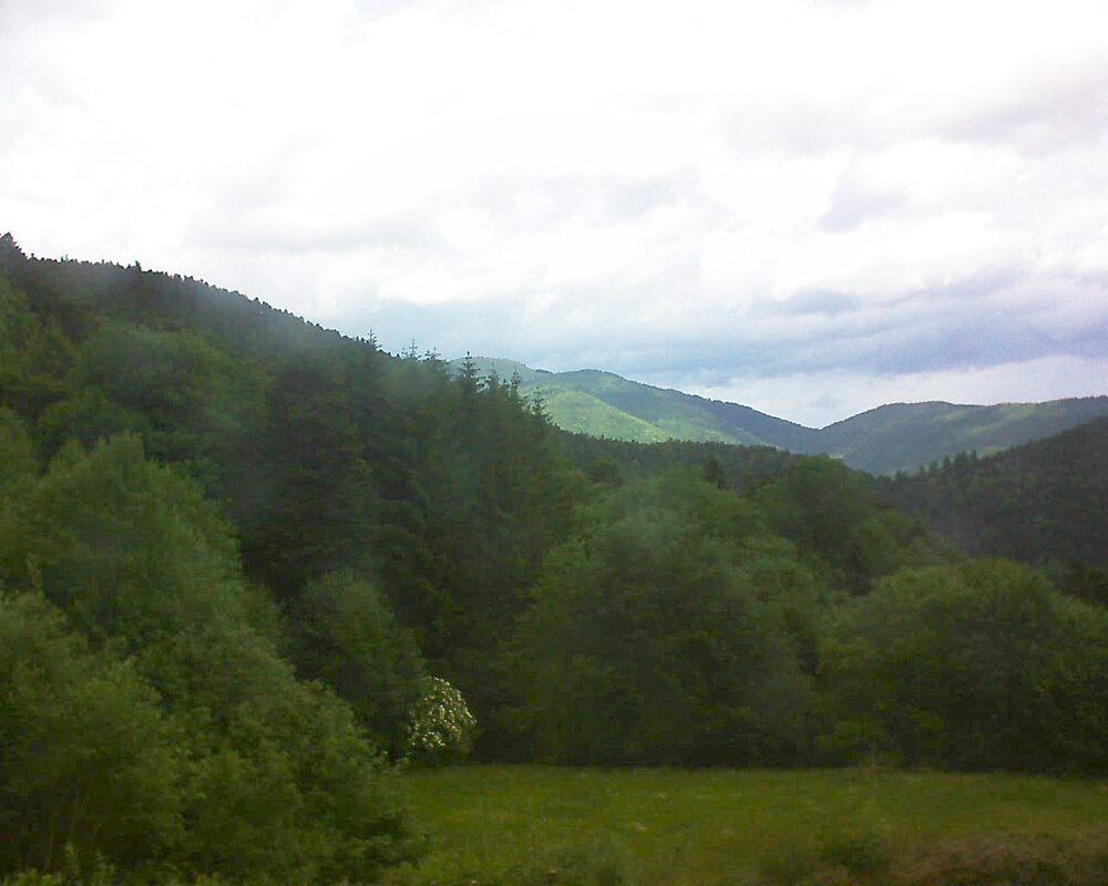 Le petit ballon vu depuis le Domaine Langmatt à Murbach le 06.06.2025 à 14:45 Le petit ballon (Alsace, Vosges) le 06.06.2025 à 14:45