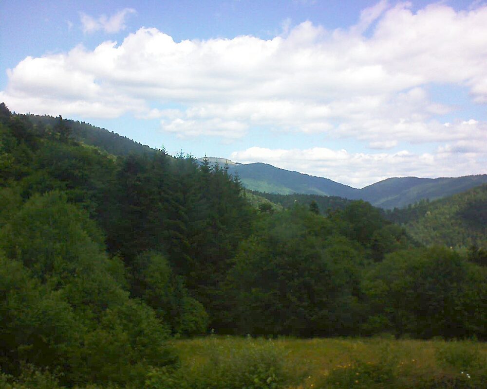 Le petit ballon vu depuis le Domaine Langmatt à Murbach le 28.06.2025 à 12:15 Le petit ballon (Alsace, Vosges) le 28.06.2025 à 12:15