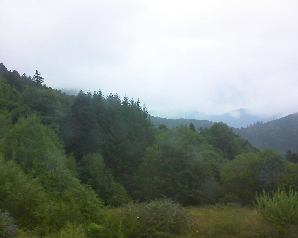 Le petit ballon vu depuis le Domaine Langmatt à Murbach le 20.08.2025 à 07:45 Le petit ballon (Alsace, Vosges) le 20.08.2025 à 07:45