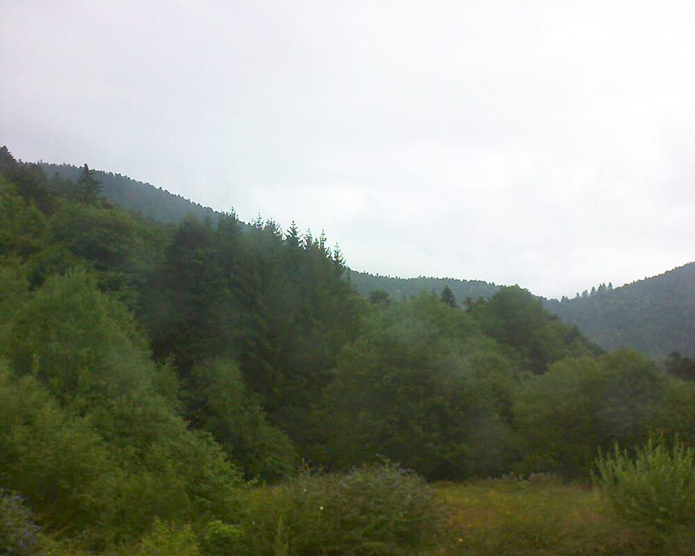 Le petit ballon vu depuis le Domaine Langmatt à Murbach le 20.08.2025 à 08:30 Le petit ballon (Alsace, Vosges) le 20.08.2025 à 08:30