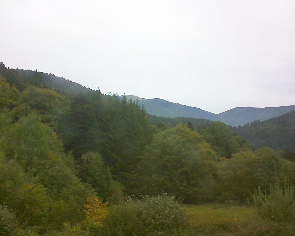 Le petit ballon vu depuis le Domaine Langmatt à Murbach le 03.10.2025 à 12:45 Le petit ballon (Alsace, Vosges) le 03.10.2025 à 12:45