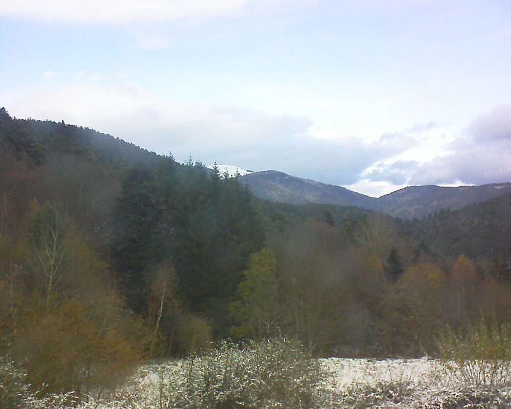 Le petit ballon vu depuis le Domaine Langmatt à Murbach le 20.11.2025 à 13:45 Le petit ballon (Alsace, Vosges) le 20.11.2025 à 13:45