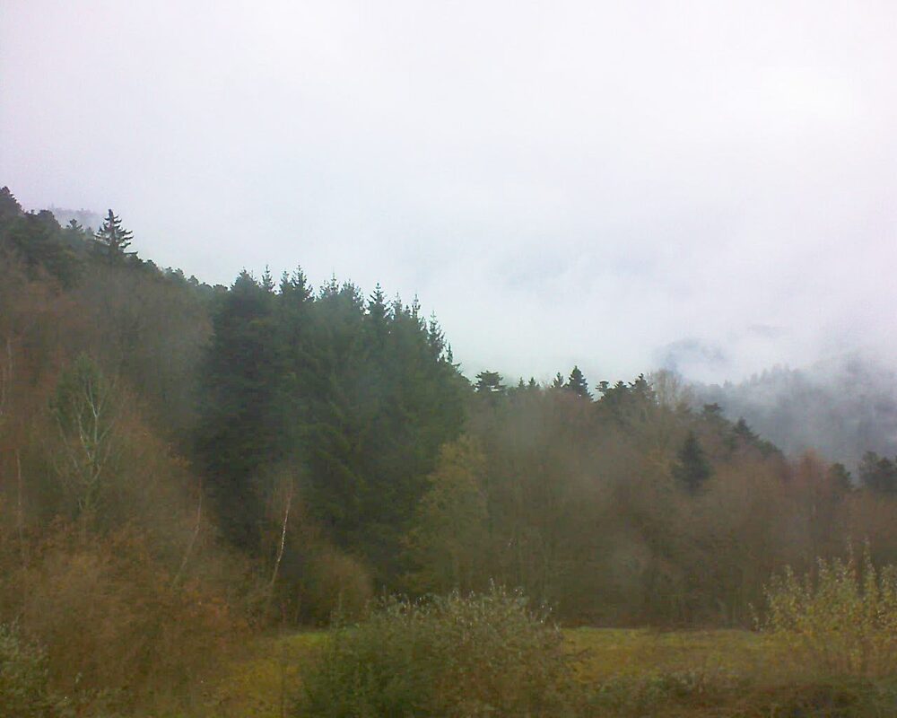 Le petit ballon vu depuis le Domaine Langmatt à Murbach le 26.11.2025 à 11:45 Le petit ballon (Alsace, Vosges) le 26.11.2025 à 11:45