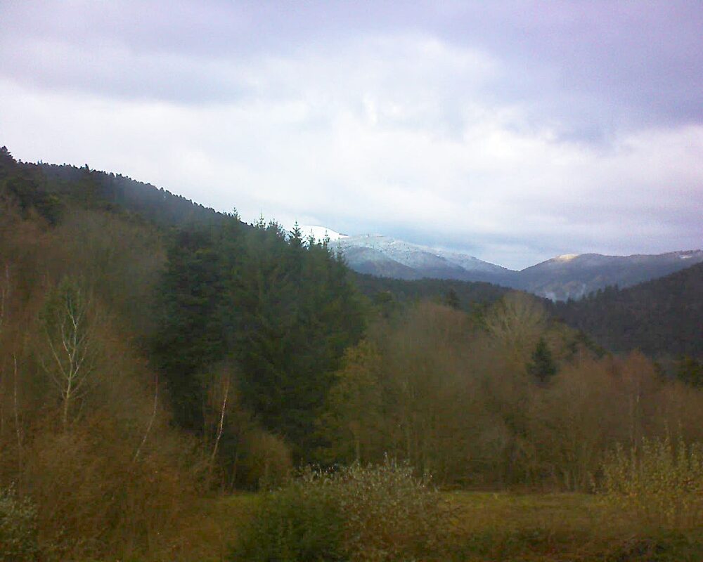 Le petit ballon vu depuis le Domaine Langmatt à Murbach le 26.11.2025 à 15:45 Le petit ballon (Alsace, Vosges) le 26.11.2025 à 15:45