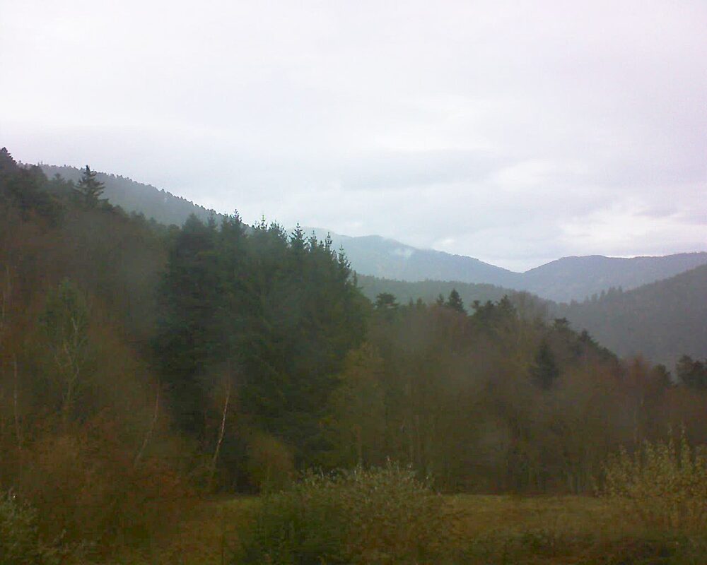 Le petit ballon vu depuis le Domaine Langmatt à Murbach le 30.11.2025 à 09:45 Le petit ballon (Alsace, Vosges) le 30.11.2025 à 09:45