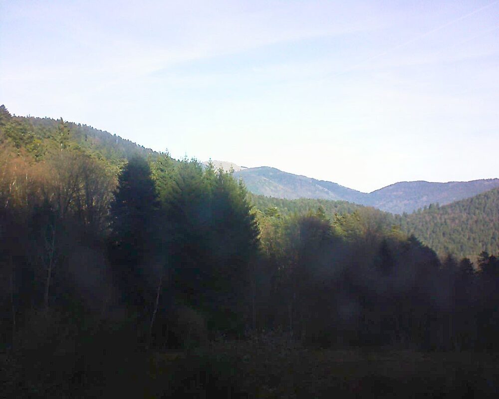 Le petit ballon vu depuis le Domaine Langmatt à Murbach le 21.12.2025 à 11:30 Le petit ballon (Alsace, Vosges) le 21.12.2025 à 11:30