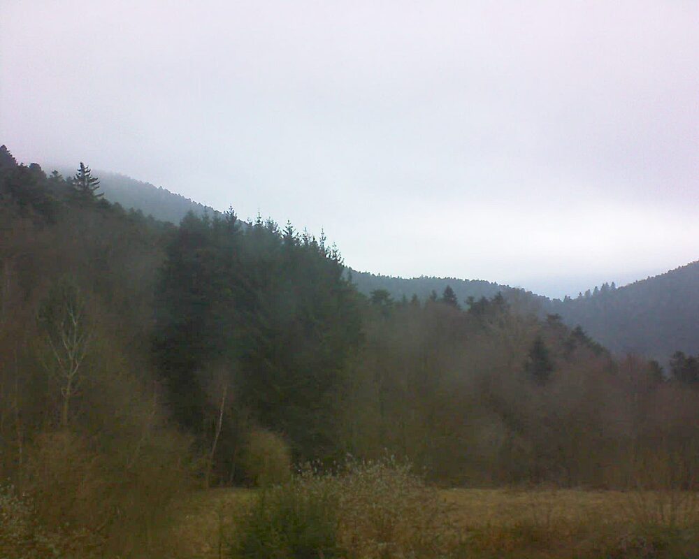 Le petit ballon vu depuis le Domaine Langmatt à Murbach le 24.12.2025 à 10:30 Le petit ballon (Alsace, Vosges) le 24.12.2025 à 10:30