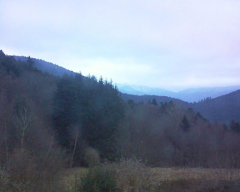 Le petit ballon vu depuis le Domaine Langmatt à Murbach le 25.12.2025 à 08:30 Le petit ballon (Alsace, Vosges) le 25.12.2025 à 08:30
