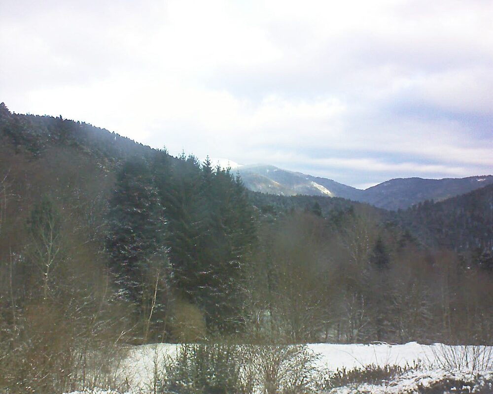 Le petit ballon vu depuis le Domaine Langmatt à Murbach le 04.01.2026 à 10:00 Le petit ballon (Alsace, Vosges) le 04.01.2026 à 10:00